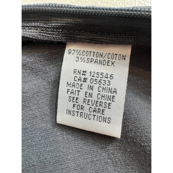 Habitat black flat front side zip stretch cotton pants relaxed lightweight Sz M - Picture 6 of 7